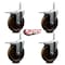Service Caster 5 Inch High Temp Phenolic 34 Inch Stem Caster Set with Total Lock Brake SCC-TSTTL20S514-PHRHT-34212-4 - alternate 4